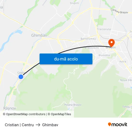 Harta de Cristian | Centru către Ghimbav