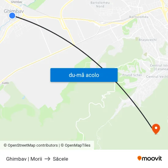 Harta de Ghimbav | Morii către Săcele