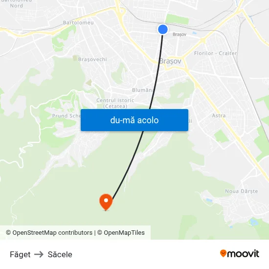 Harta de Făget către Săcele