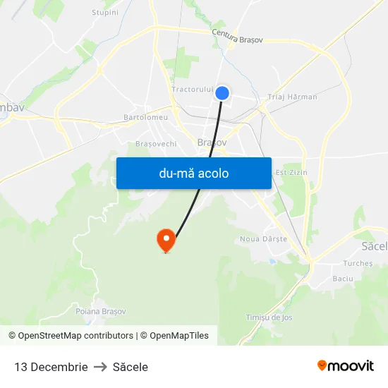 Harta de 13 Decembrie către Săcele