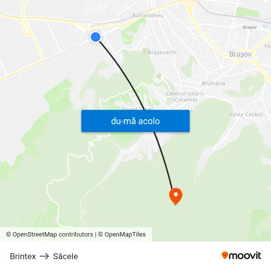 Harta de Brintex către Săcele