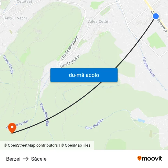 Harta de Berzei către Săcele