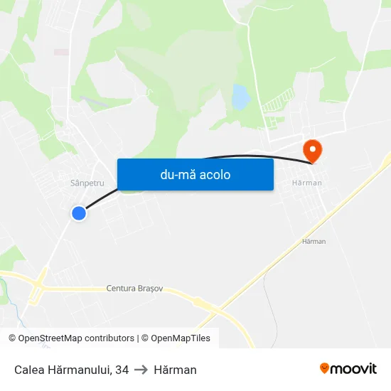 Harta de Calea Hărmanului, 34 către Hărman