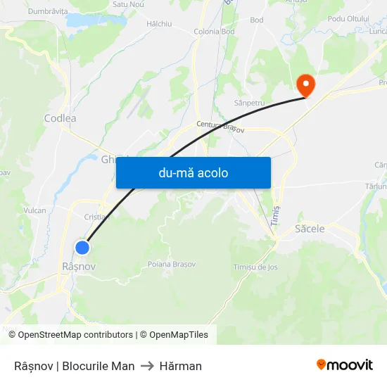 Harta de Râșnov | Blocurile Man către Hărman