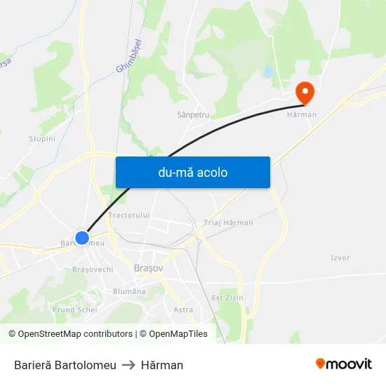 Harta de Barieră Bartolomeu către Hărman