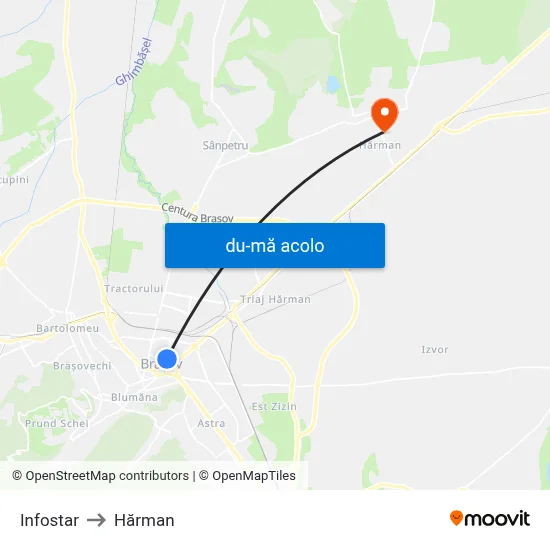 Harta de Infostar către Hărman