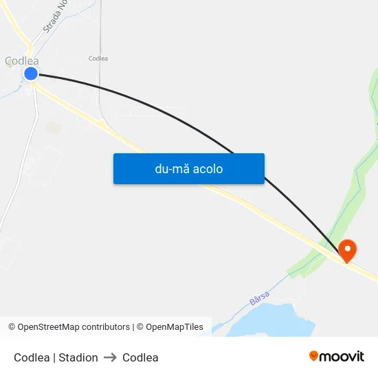 Harta de Codlea | Stadion către Codlea