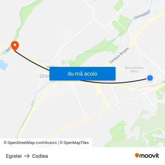 Harta de Egretei către Codlea