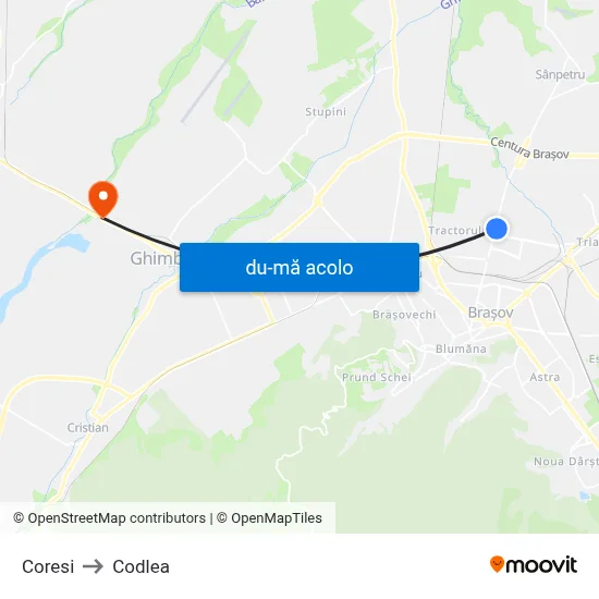 Harta de Coresi către Codlea