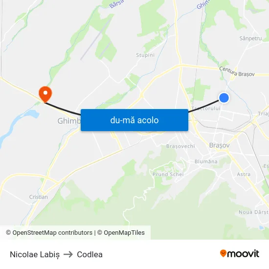 Harta de Nicolae Labiș către Codlea