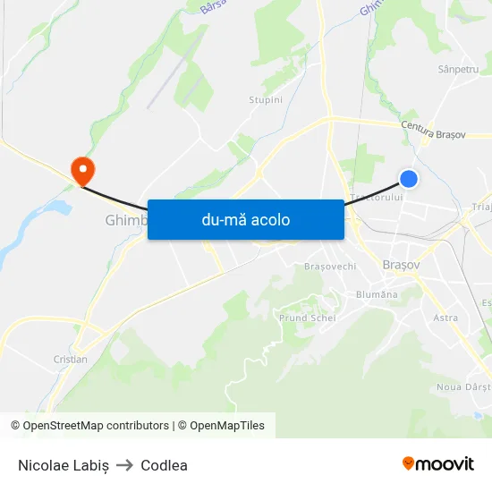 Harta de Nicolae Labiș către Codlea