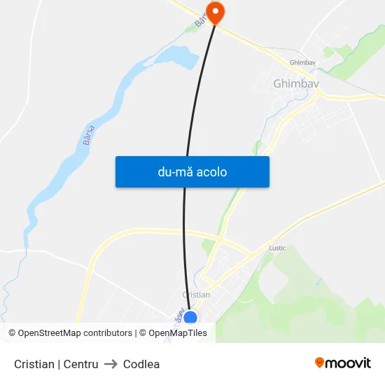 Harta de Cristian | Centru către Codlea
