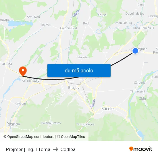 Harta de Prejmer | Ing. I Toma către Codlea