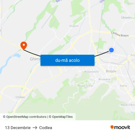 Harta de 13 Decembrie către Codlea