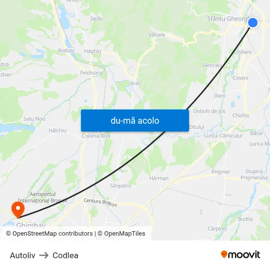 Harta de Autoliv către Codlea
