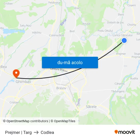 Harta de Prejmer | Targ către Codlea