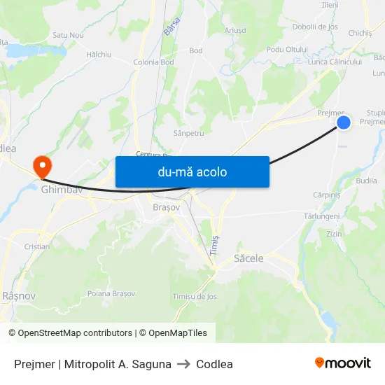 Harta de Prejmer | Mitropolit A. Saguna către Codlea