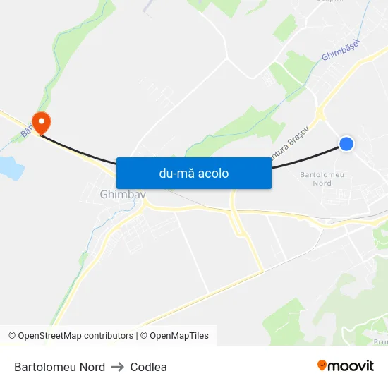 Harta de Bartolomeu Nord către Codlea