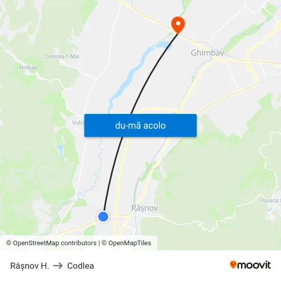 Harta de Râşnov H. către Codlea