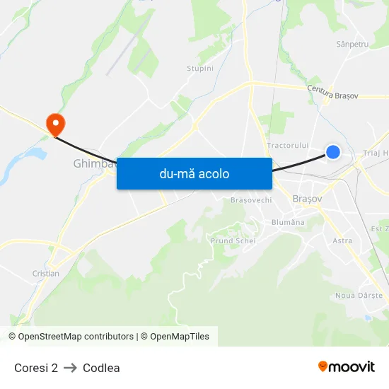 Harta de Coresi 2 către Codlea