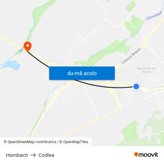 Harta de Hornbach către Codlea