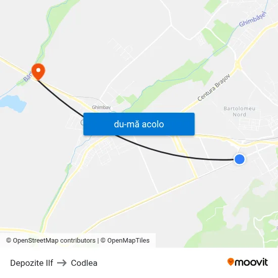 Harta de Depozite Ilf către Codlea