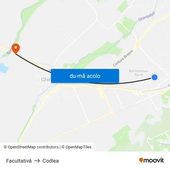 Harta de Facultativă către Codlea