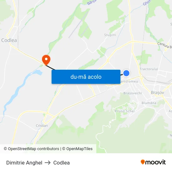 Harta de Dimitrie Anghel către Codlea