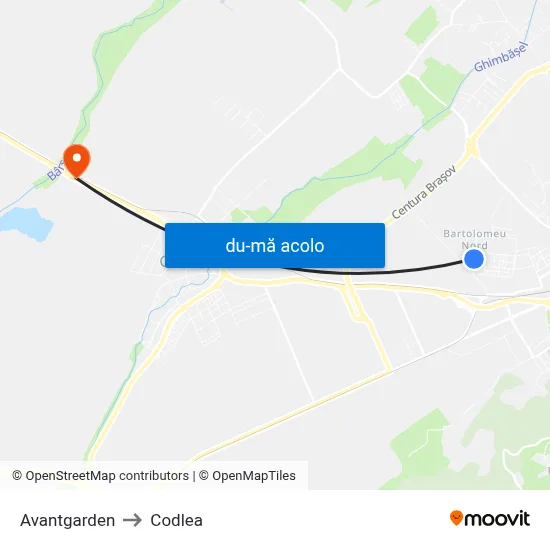 Harta de Avantgarden către Codlea