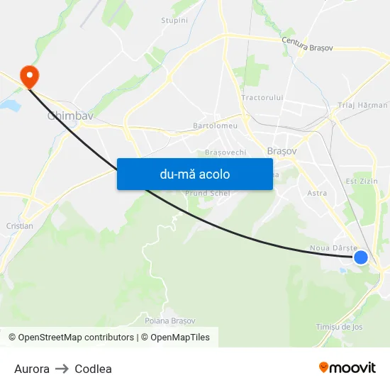 Harta de Aurora către Codlea