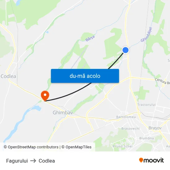 Harta de Fagurului către Codlea