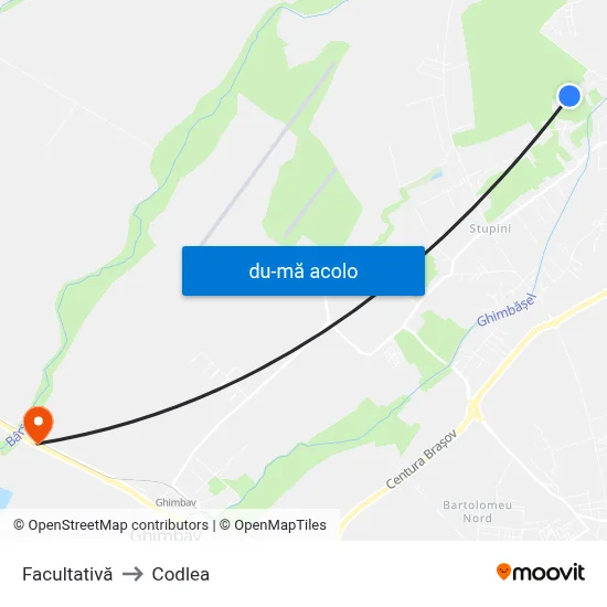 Harta de Facultativă către Codlea