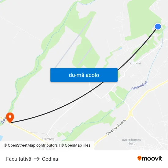 Harta de Facultativă către Codlea