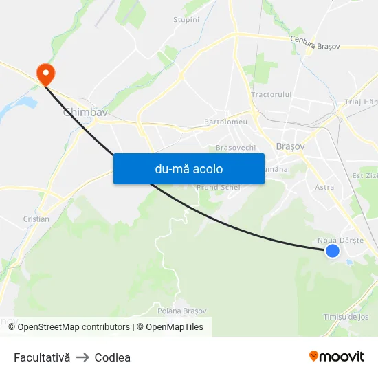 Harta de Facultativă către Codlea