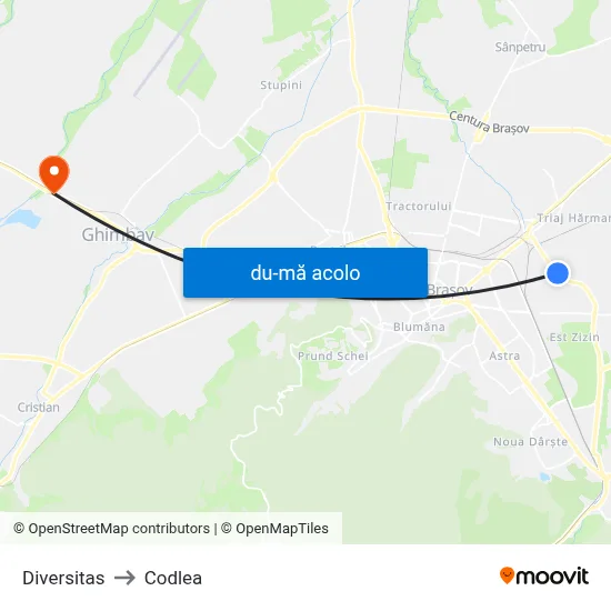 Harta de Diversitas către Codlea