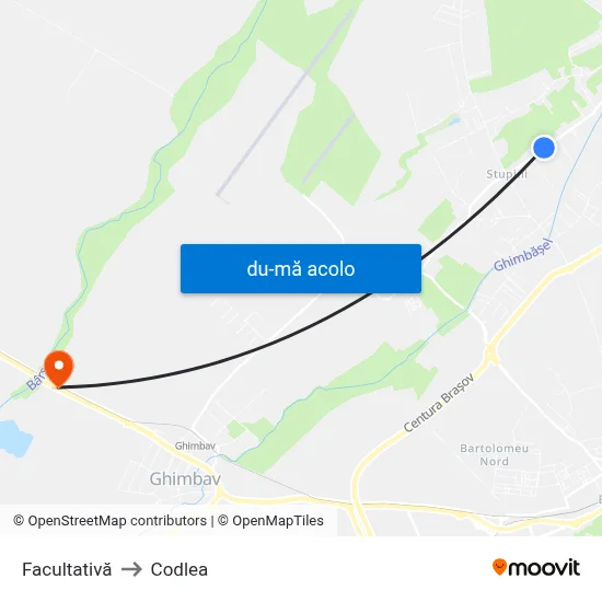 Harta de Facultativă către Codlea