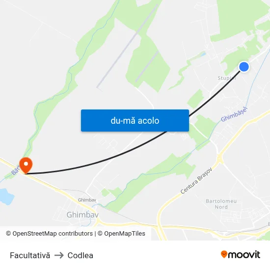 Harta de Facultativă către Codlea