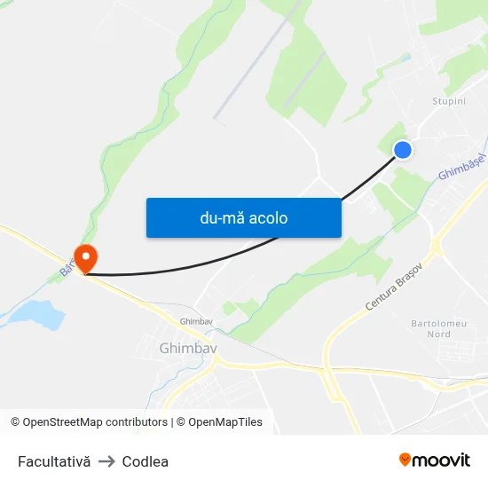 Harta de Facultativă către Codlea