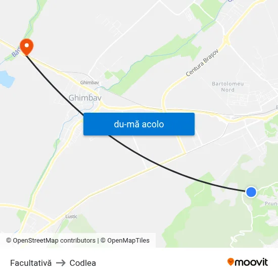 Harta de Facultativă către Codlea