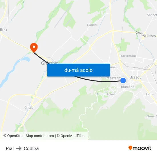 Harta de Rial către Codlea