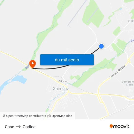 Harta de Case către Codlea
