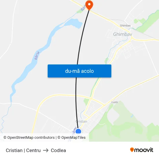 Harta de Cristian | Centru către Codlea