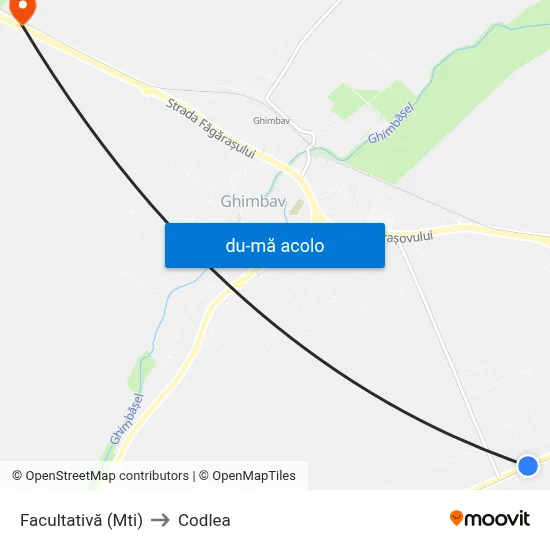 Harta de Facultativă (Mti) către Codlea