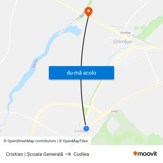 Harta de Cristian | Școala Generală către Codlea