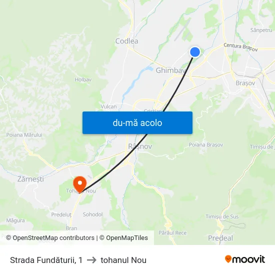 Harta de Strada Fundăturii, 1 către tohanul Nou