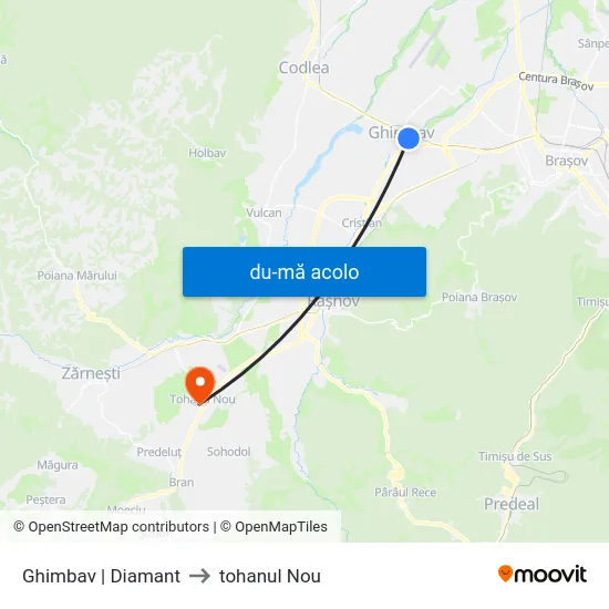 Harta de Ghimbav | Diamant către tohanul Nou