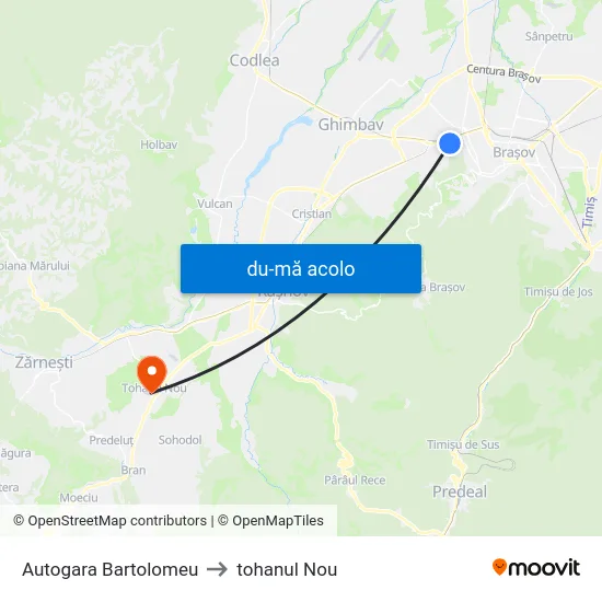 Harta de Autogara Bartolomeu către tohanul Nou