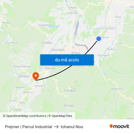 Harta de Prejmer | Parcul Industrial către tohanul Nou