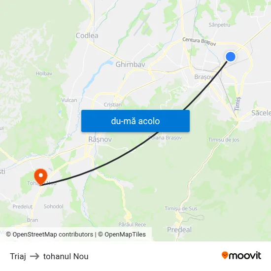 Harta de Triaj către tohanul Nou