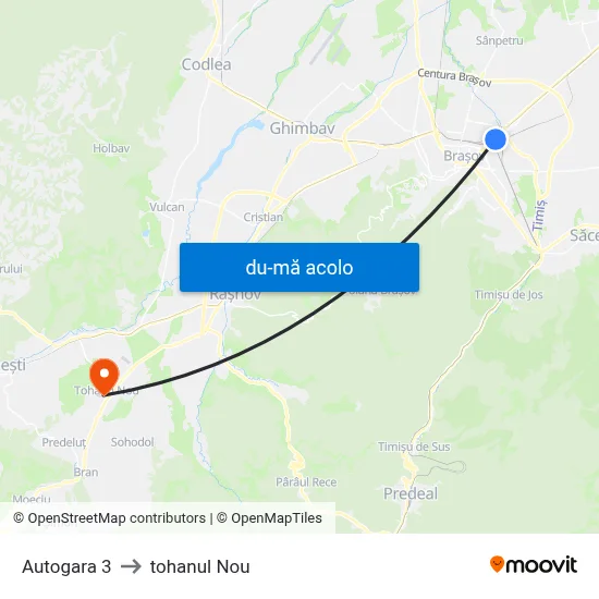 Harta de Autogara 3 către tohanul Nou